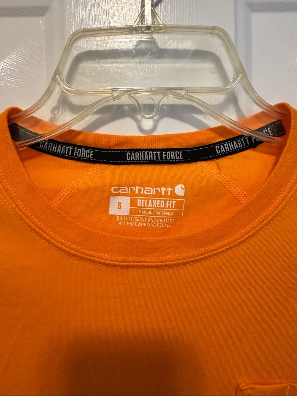 Carhartt Orange Short Sleeve Pocket T-Shirt - Picture 2 of 5